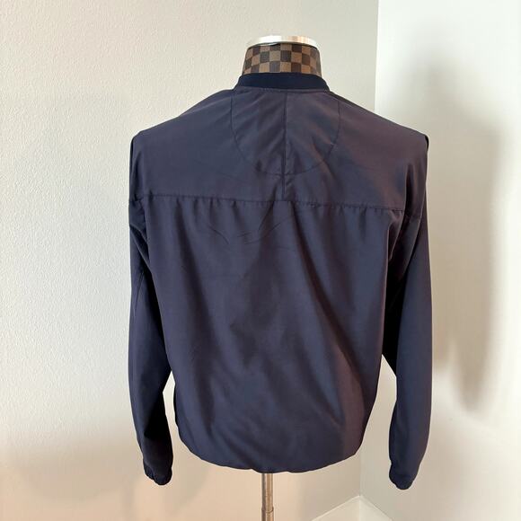 FootJoy Mens Pullover Jacket Windbreaker Navy Blue V-Neck Small Preppy Golf - Picture 3 of 10